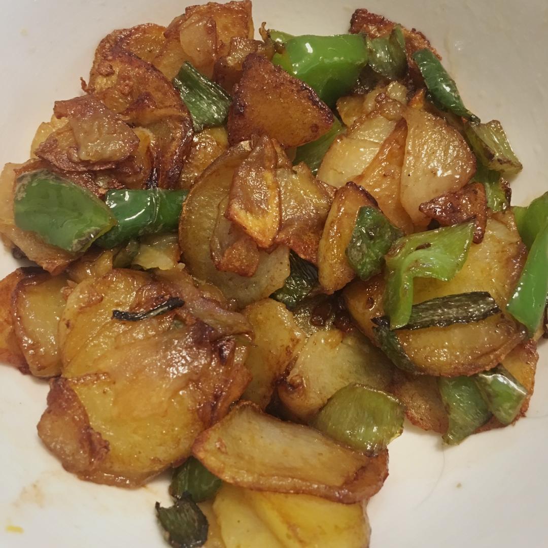 青椒土豆，素菜也可以香香的