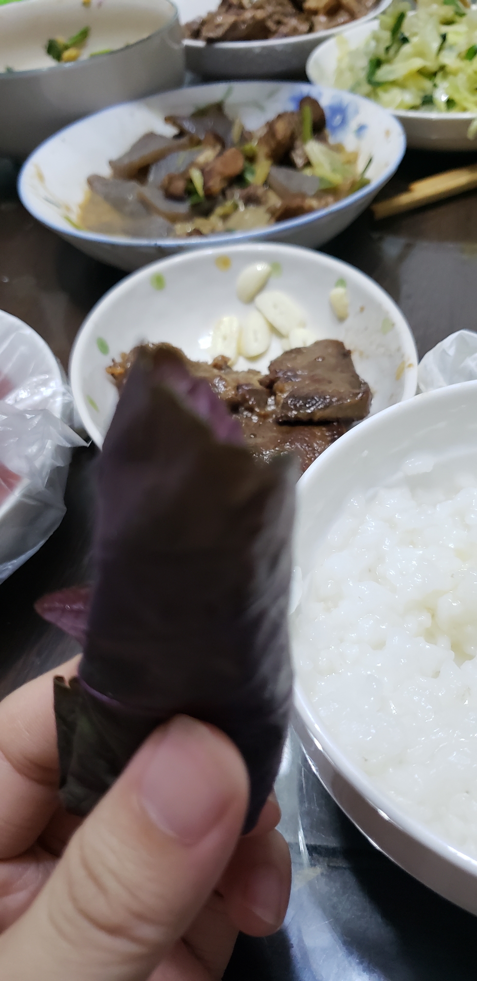 紫苏叶包肉的做法 步骤4