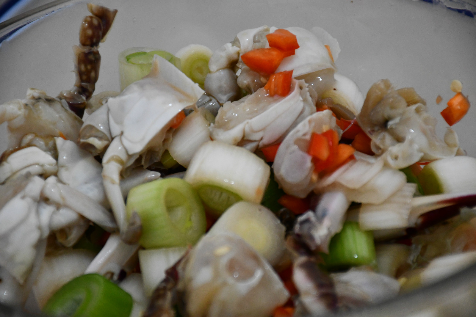 家乡美食，螃蟹葱花酱的做法 步骤3