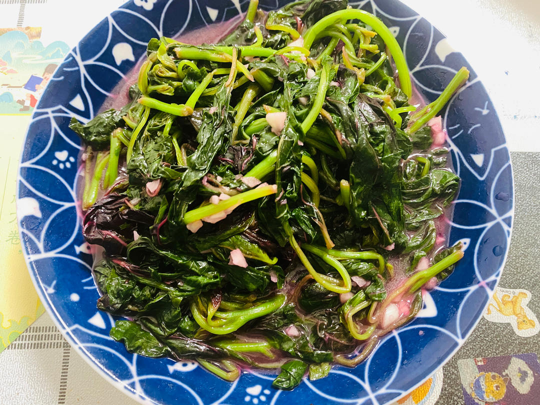 清炒红苋菜（简单菜也有窍门，一看就明白）
