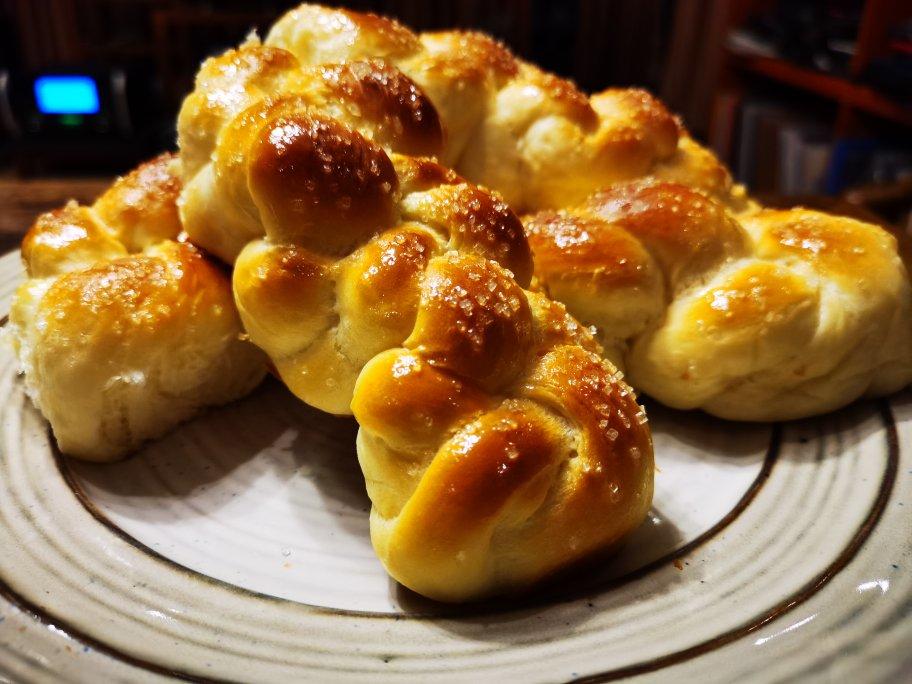 砂糖麻花面包（两股辫子）