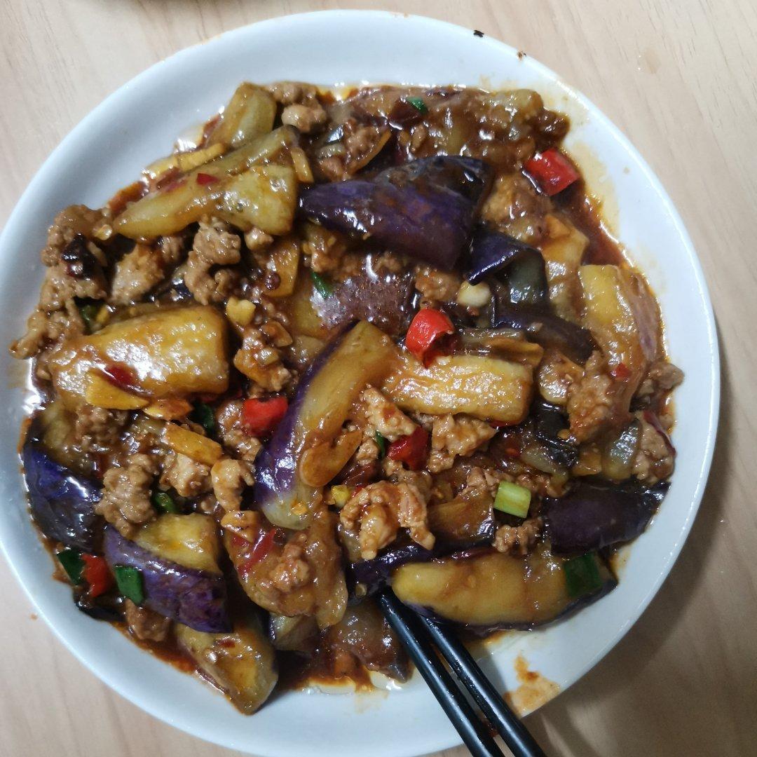 红烧肉沫茄子