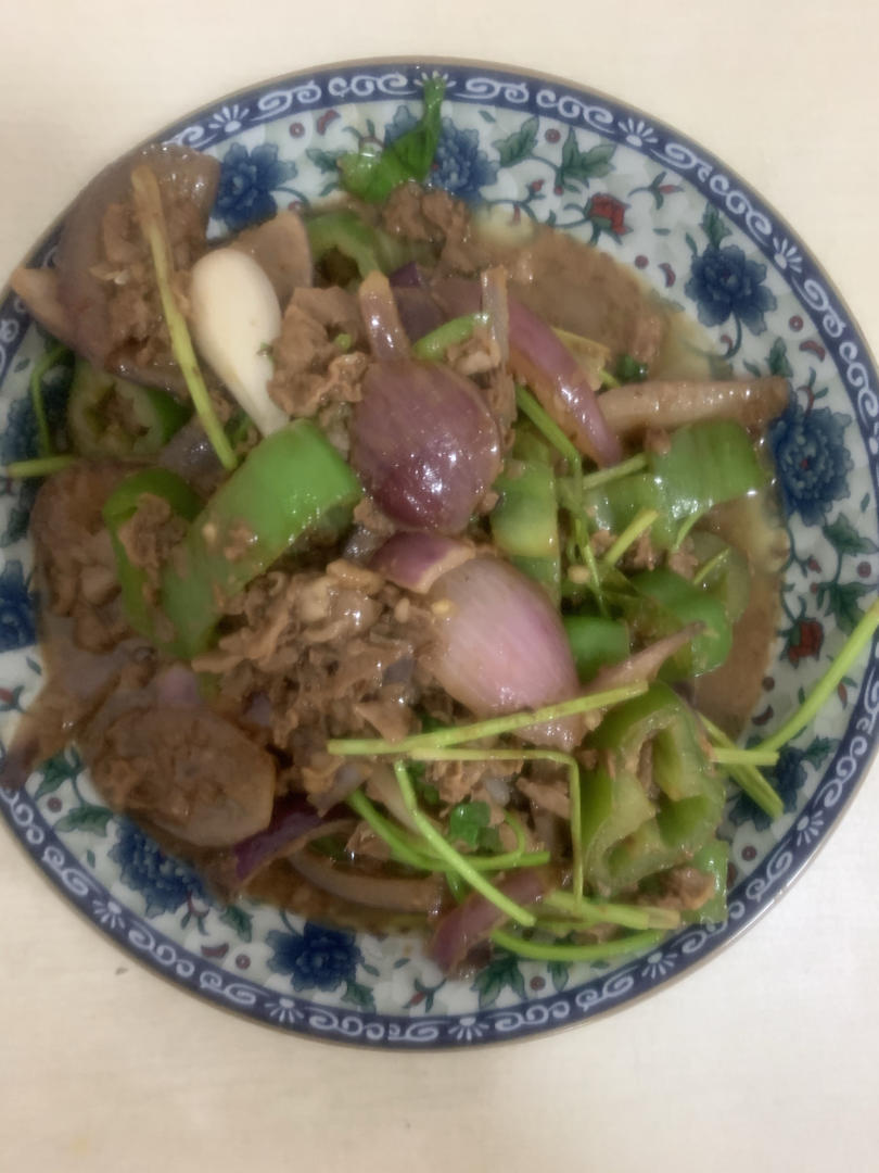 家常孜然洋葱炒羊肉
