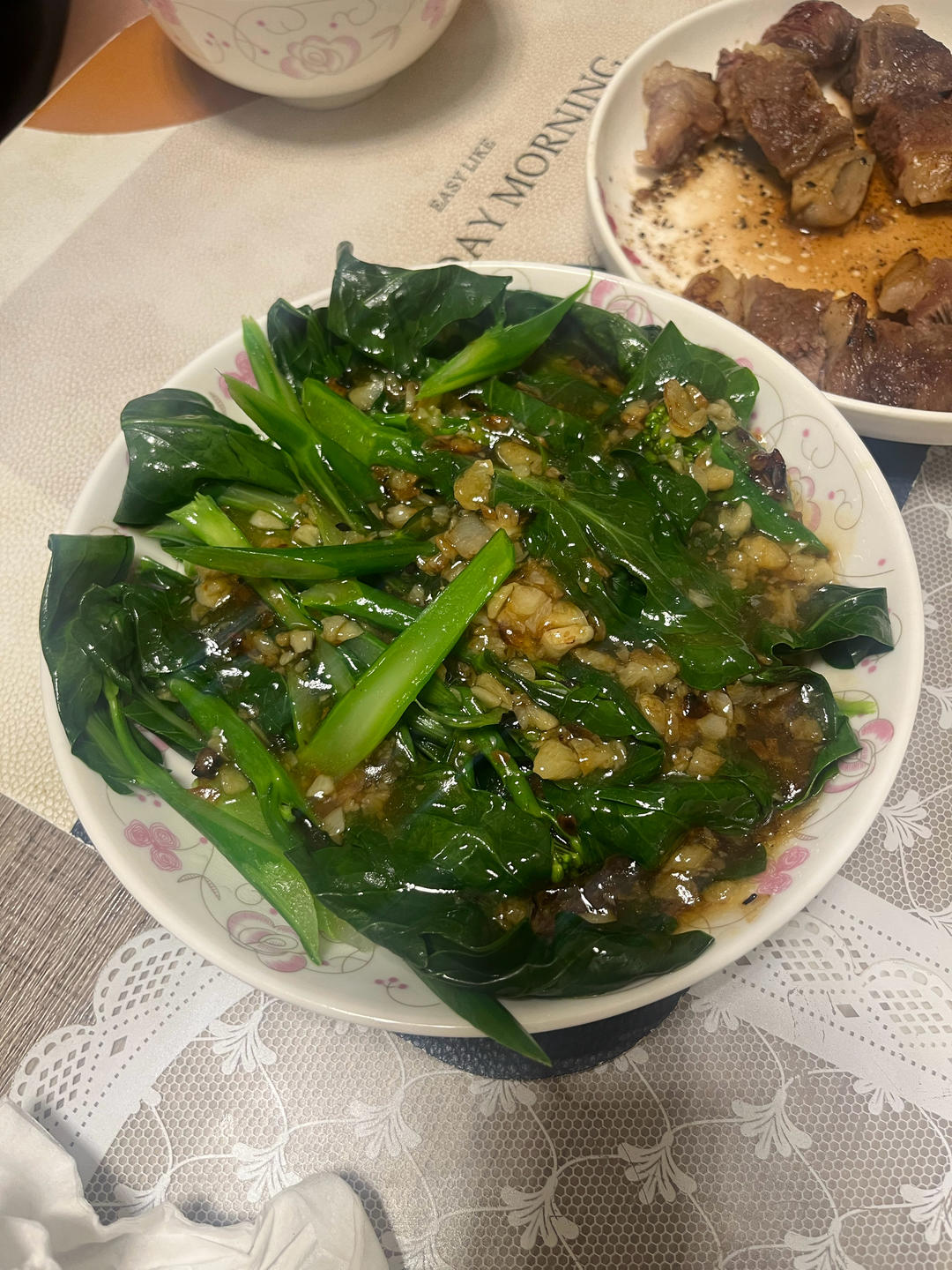 蚝油芥蓝，改刀后的比不改刀好吃百倍