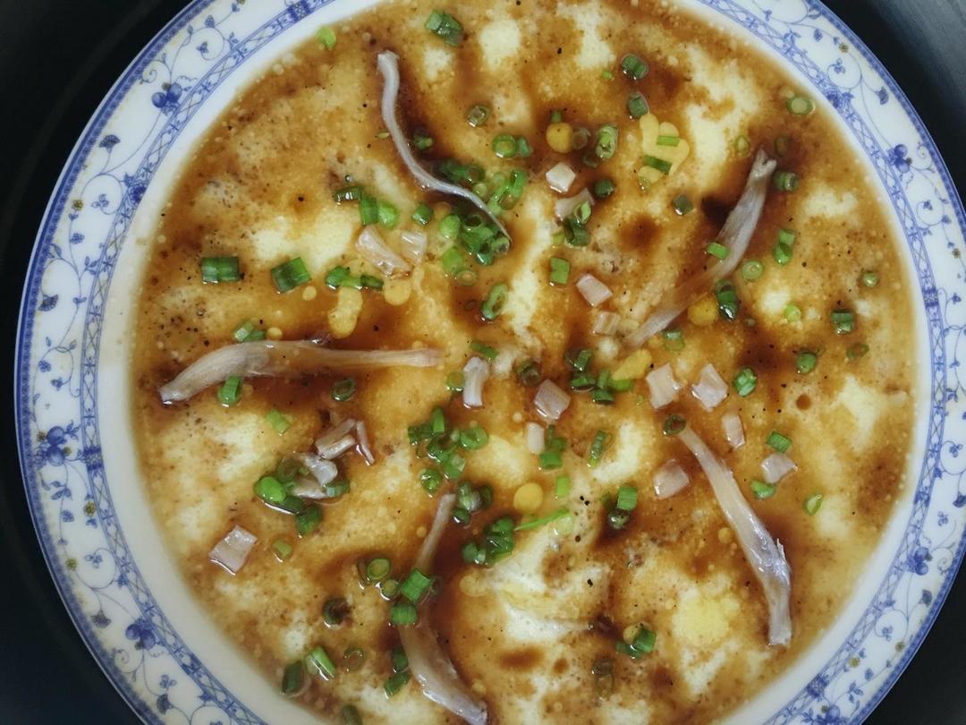 银鱼干水蒸蛋的做法