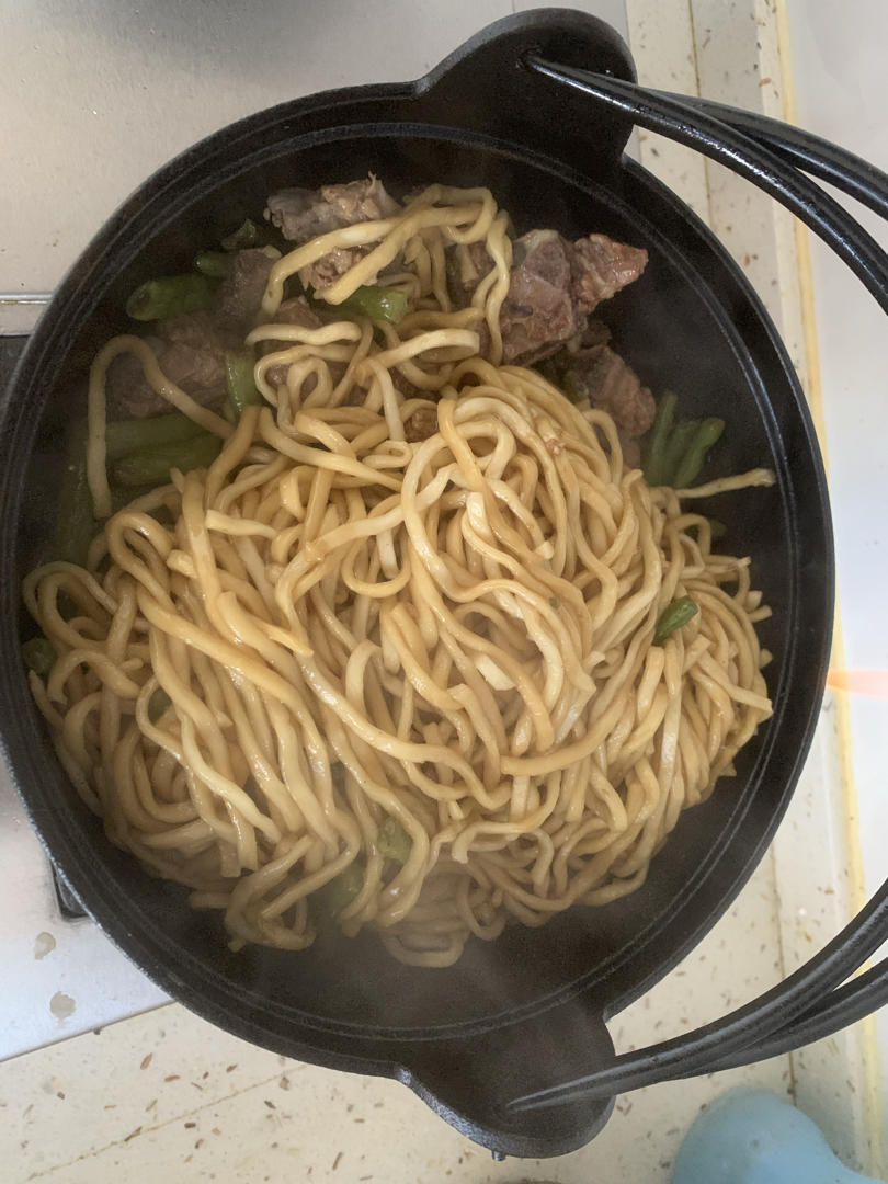 地道老北京扁豆焖面 豆角焖面 太好吃小心吃撑哦