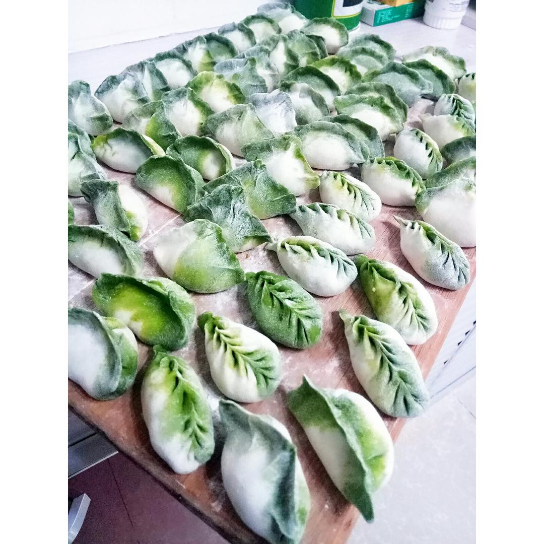 翡翠白玉白菜饺子详细版（附翡翠白玉白菜饺子包法，翡翠白玉饺子皮两种制法，面包机和面，翡翠白玉烧卖，各种馅料搭配）