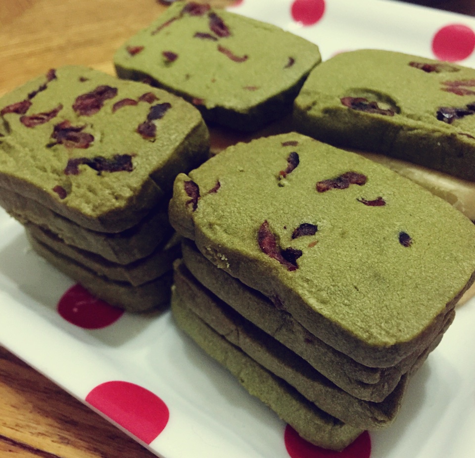 抹茶蔓越莓饼干