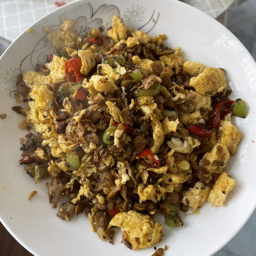 鸡蛋炒外婆菜(下饭菜)