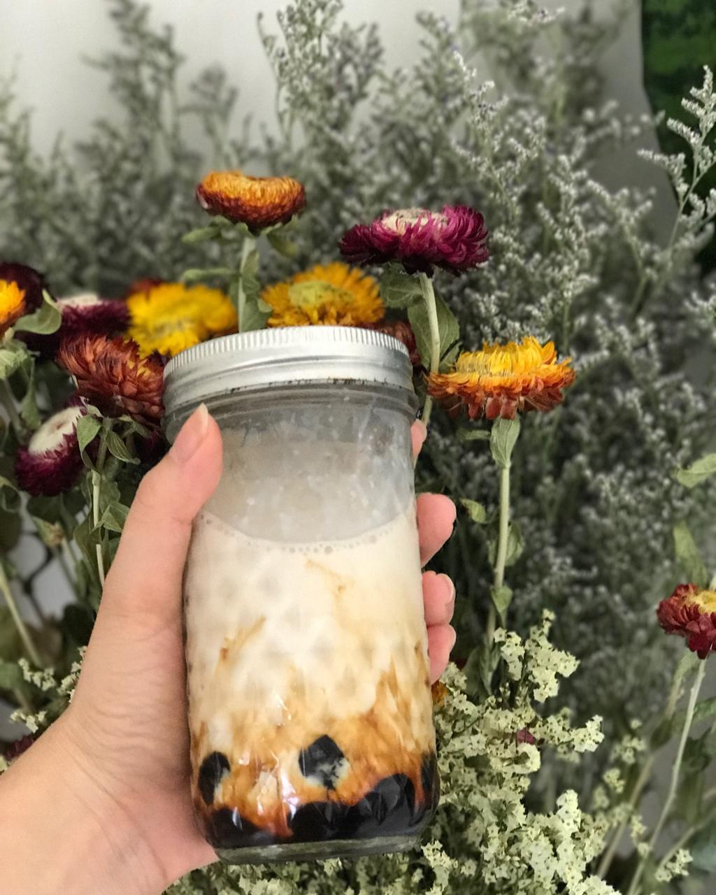 黑糖珍珠鲜奶-在家喝鹿角巷