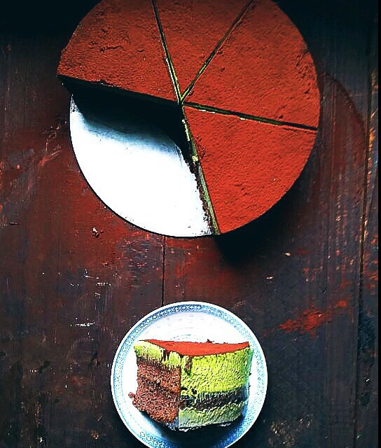 巧克力抹茶慕斯蛋糕（小山进巧克力海绵）