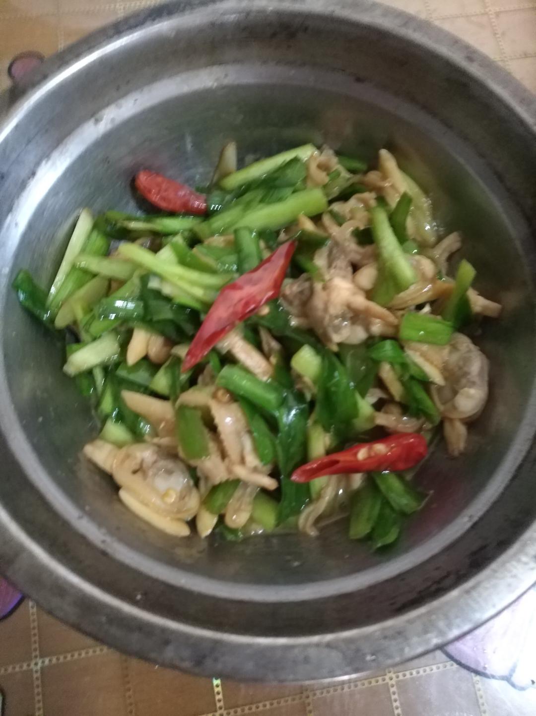 韭菜炒花蛤^_^荷马私厨（花蛤之一）