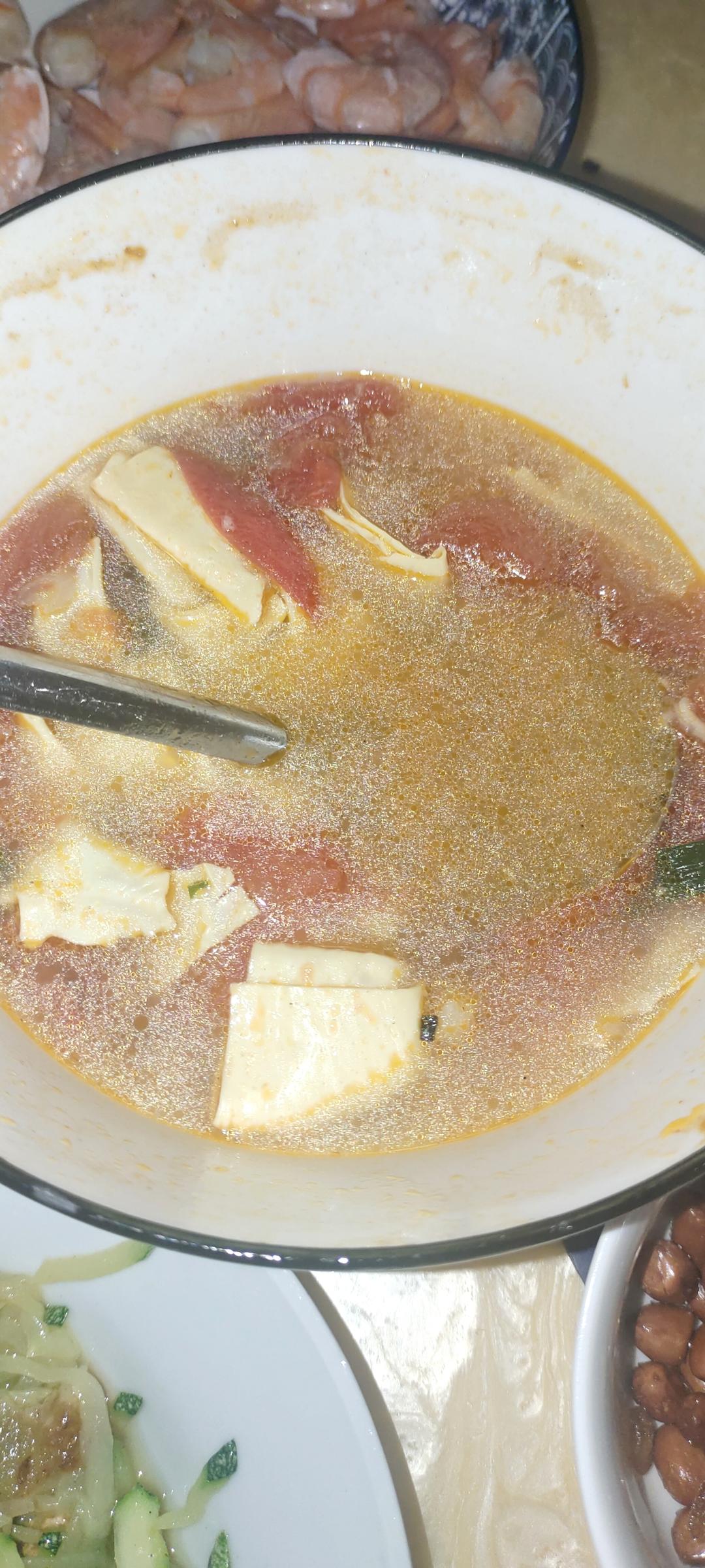 番茄🍅腐竹肉片—小孩喜欢的菜