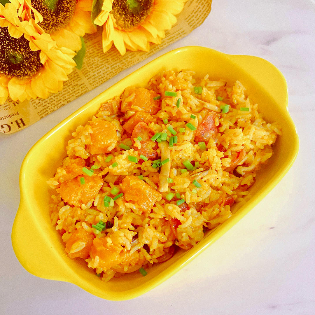 美味到不行的南瓜饭