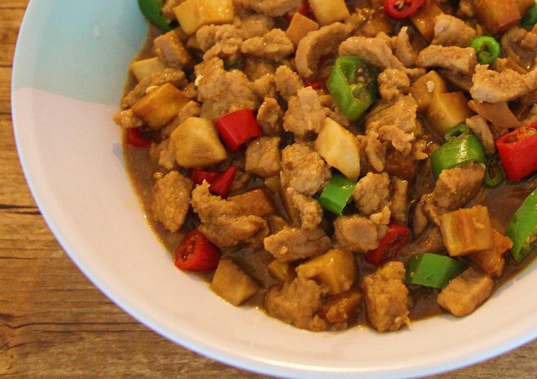 家常菜~杏鲍菇烧牛肉粒