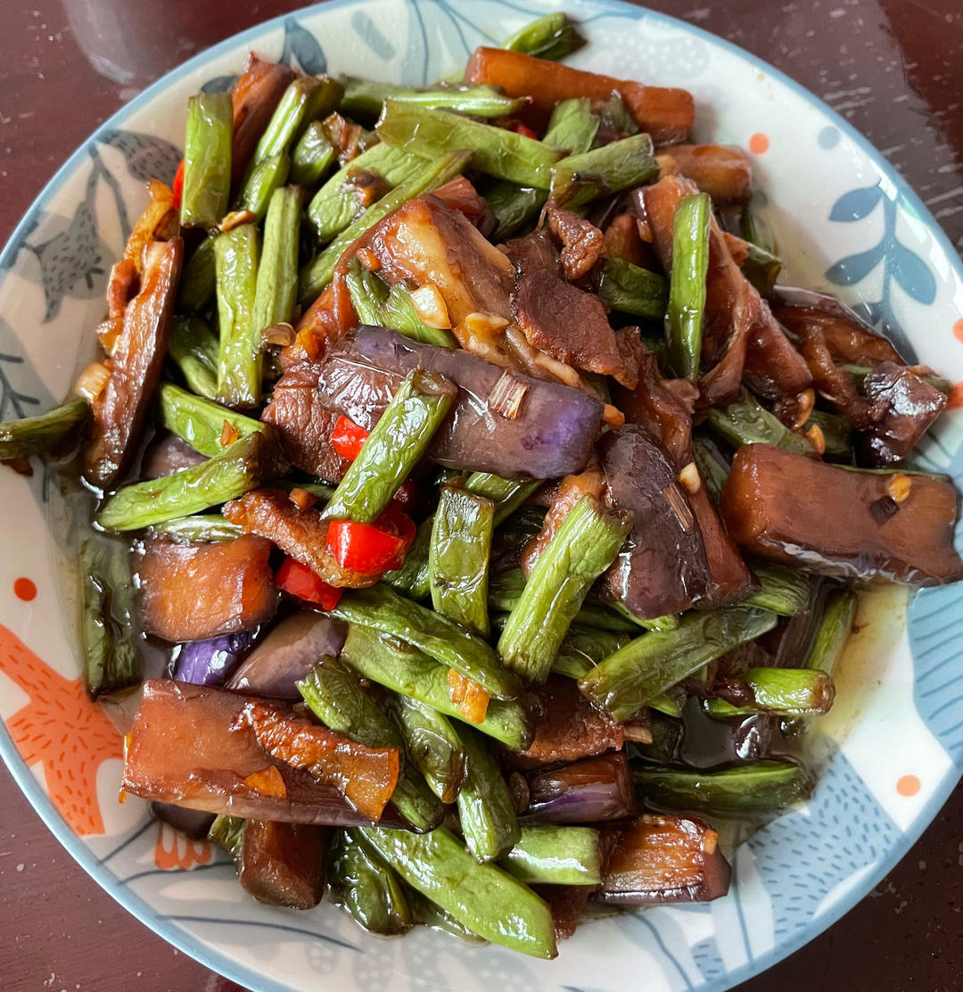 新手也零失败的茄子豆角，超下饭❗