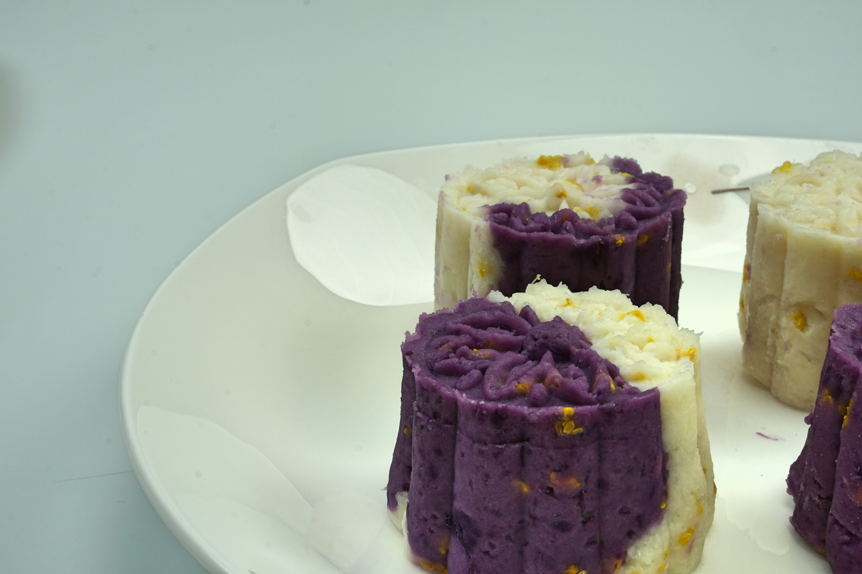 紫薯山药桂花糕（多图）的做法 步骤6