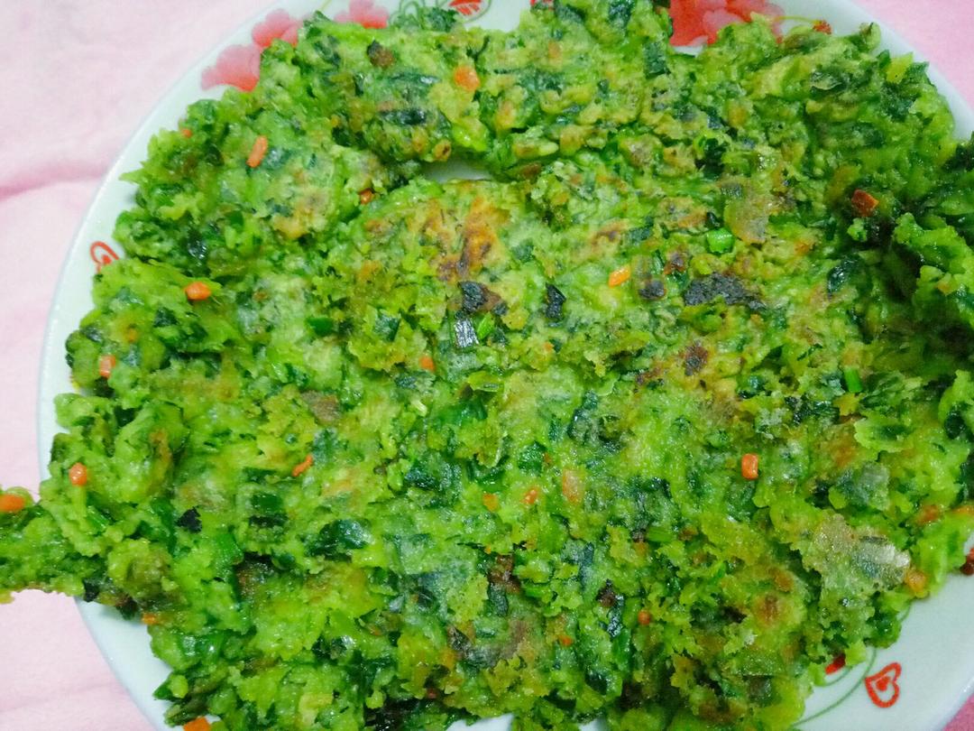 菠菜鸡蛋饼