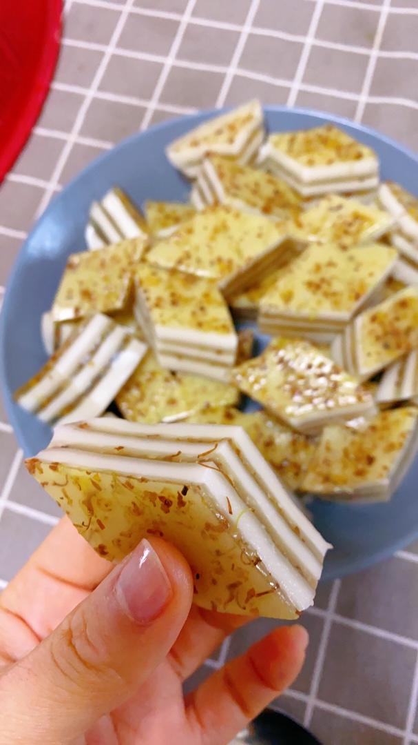 软Q弹椰汁桂花千层马蹄糕(生熟粉完美法)
