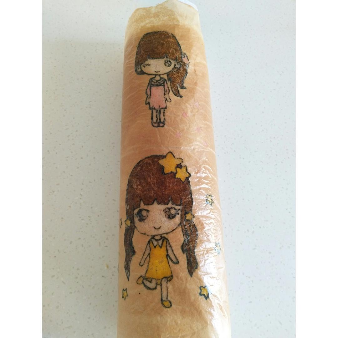 细腻零消泡彩绘蛋糕卷图案面糊制作方法