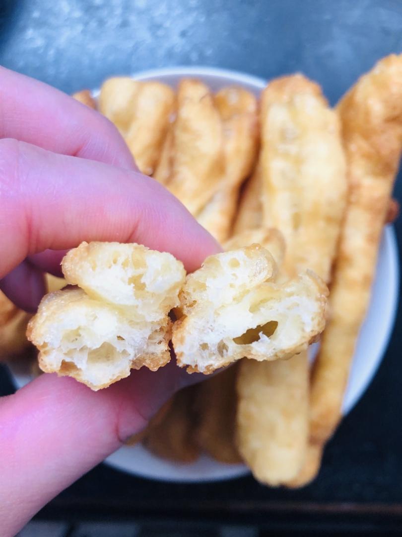 自制无泡打粉油条