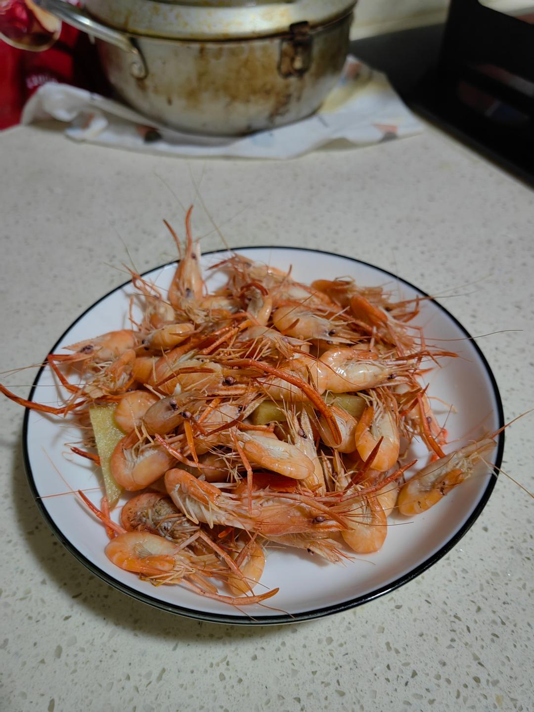 水煮河虾