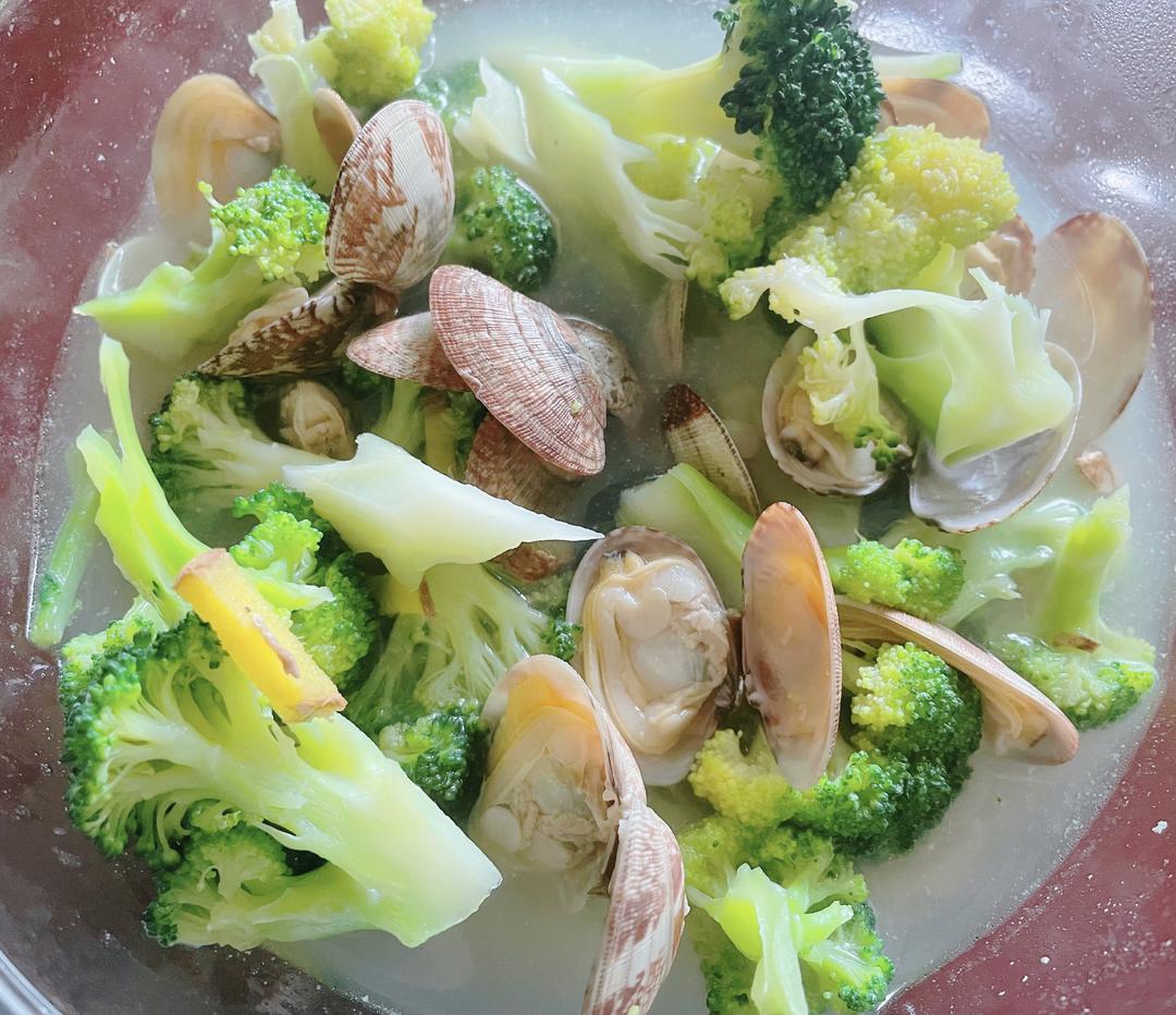 5分钟夏季减脂快手菜 西蓝花花蛤汤