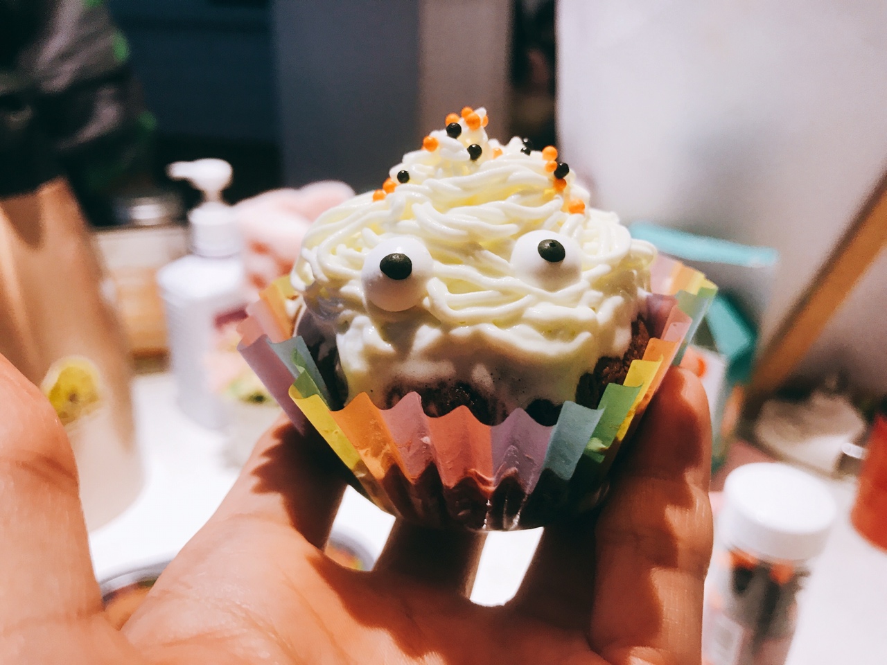 万圣节木乃伊cupcake