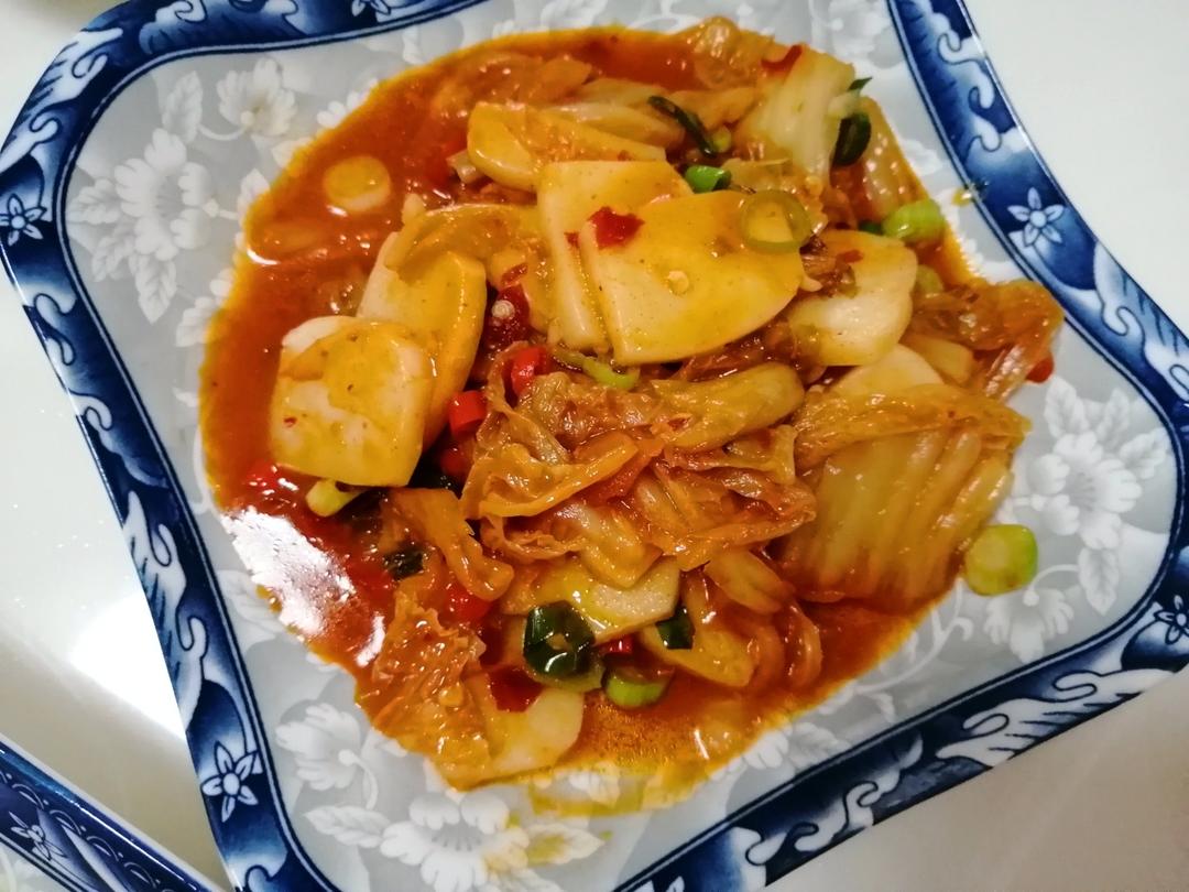 辣白菜烩年糕