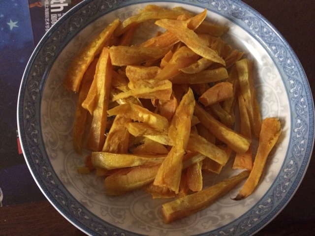椰蓉烤红薯条（健康夜宵）