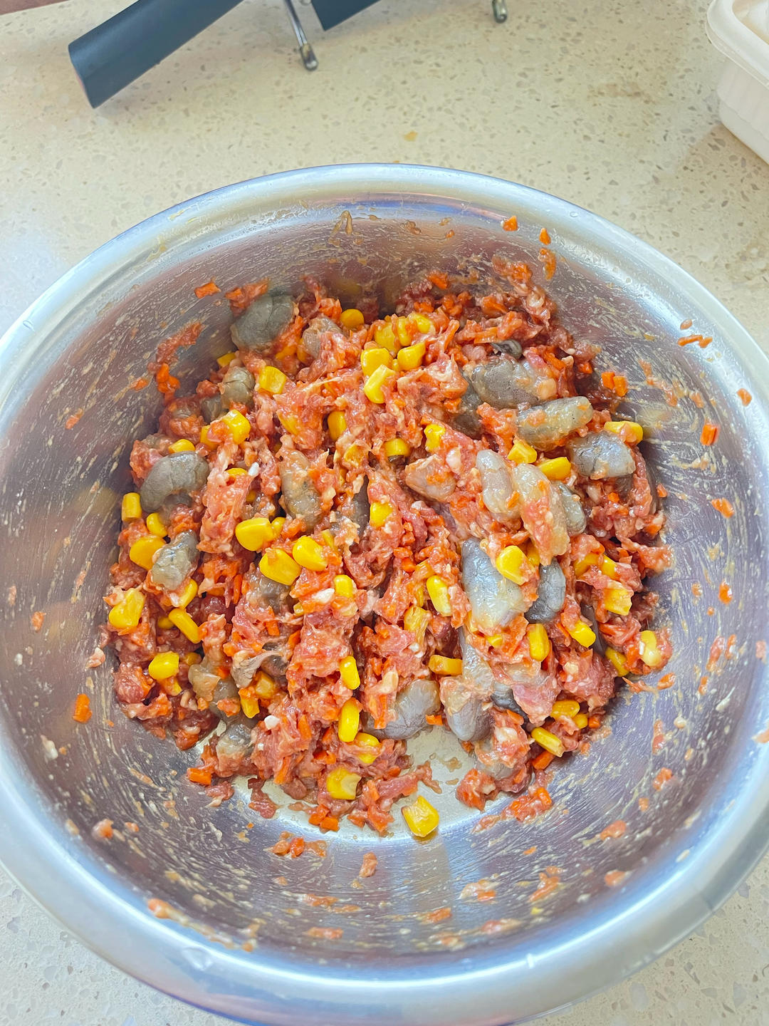 玉米虾仁猪肉馅（含饺子冷冻方法）