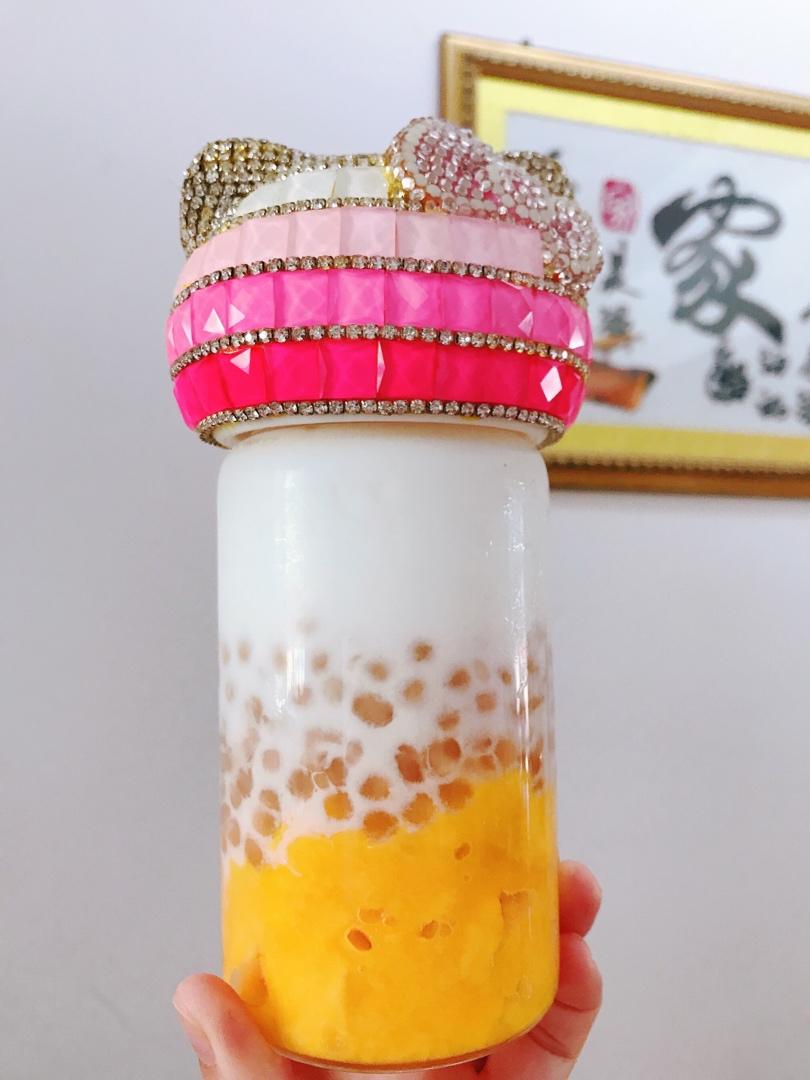 超简单版芒果椰奶西米露