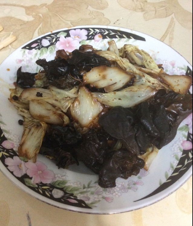 白菜炒木耳