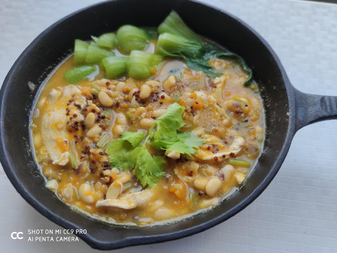 黄豆南瓜炖鸡肉丸【健康一锅端】