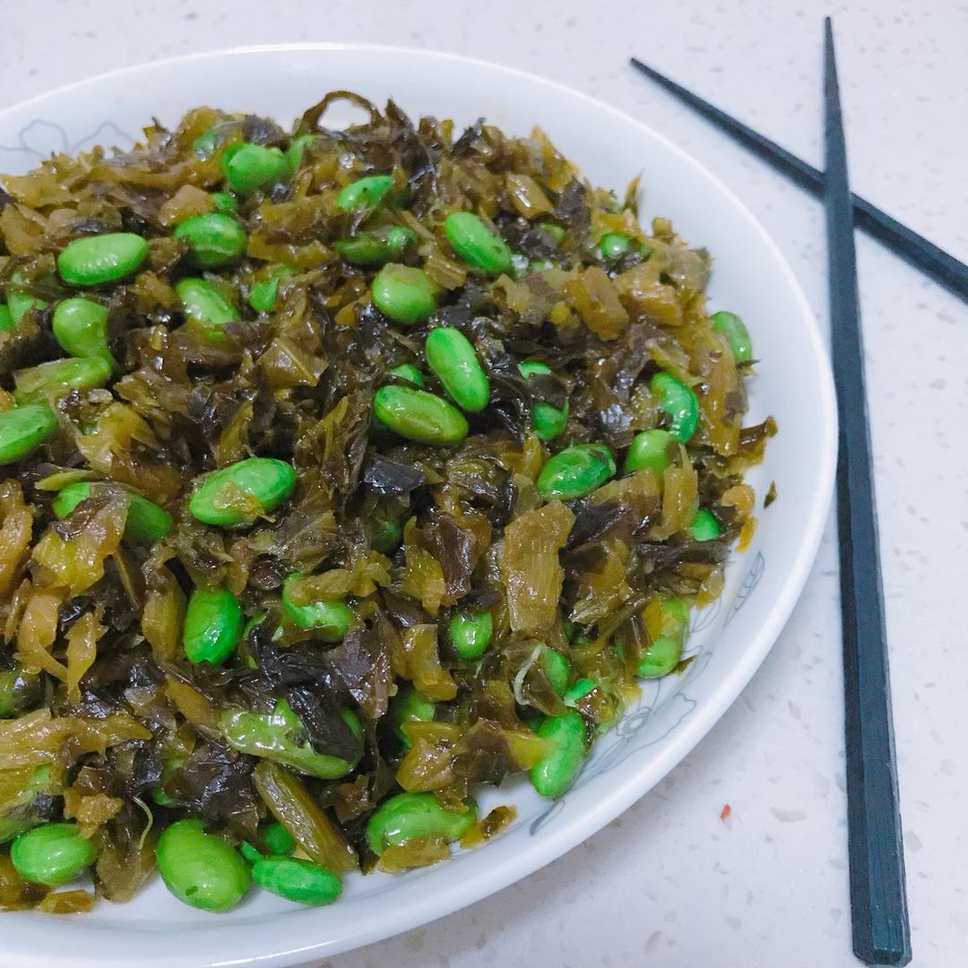 毛豆炒雪菜