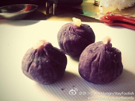 电饭锅紫薯茶巾绞