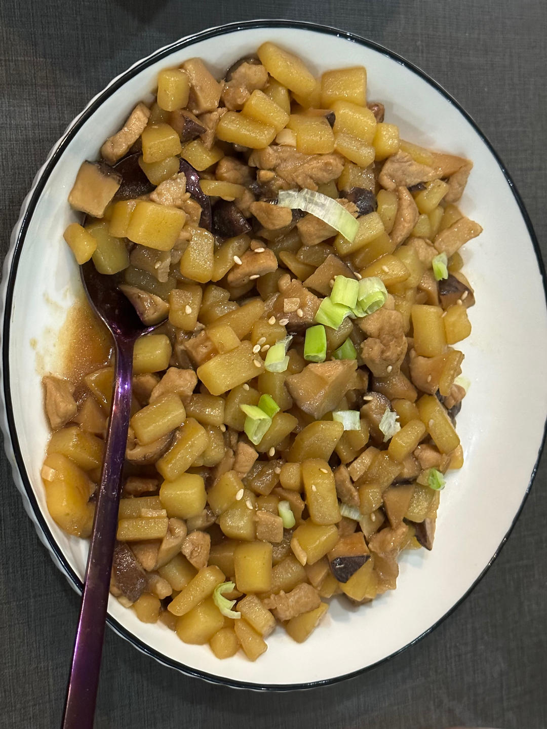 ㊙️香菇土豆肉沫拌饭❗️比外卖还好吃