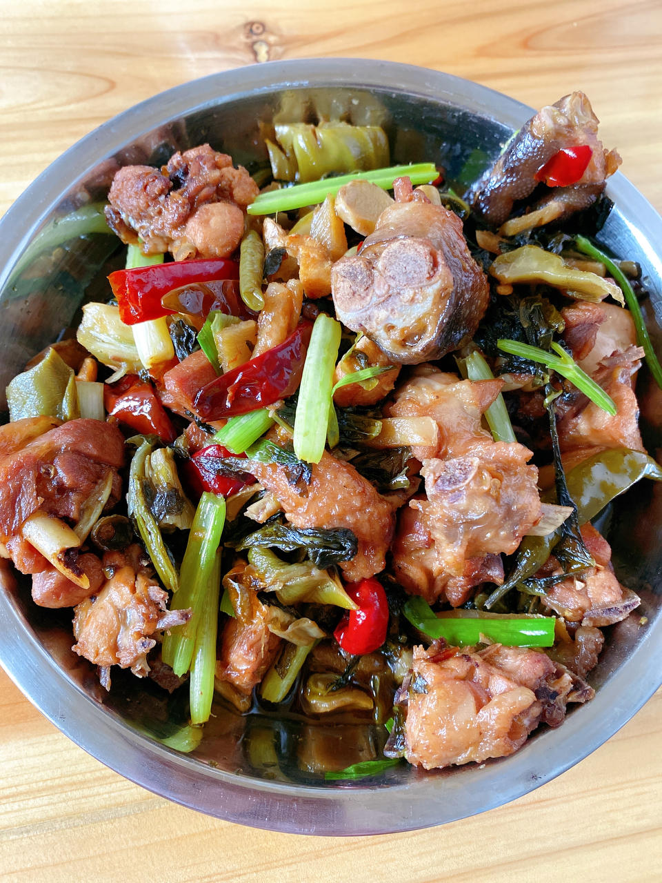 酸菜炒鸡
