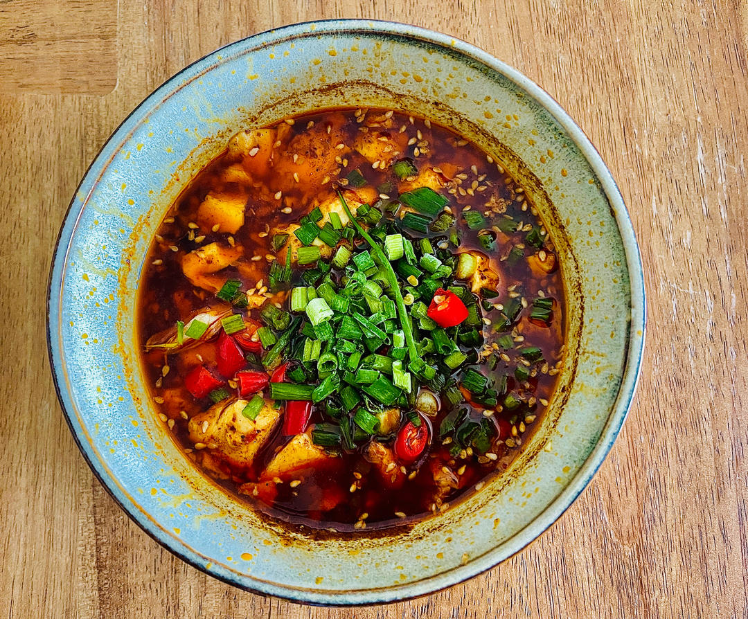 微波炉内酯豆腐