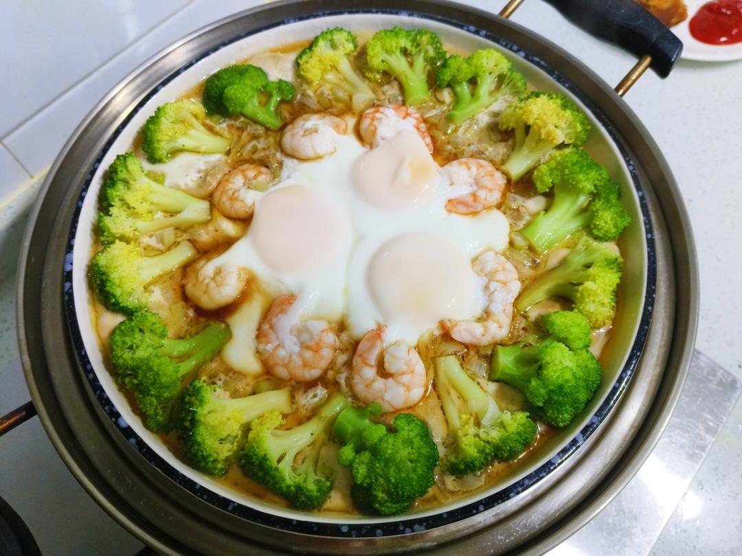 西蓝花虾仁蒸蛋