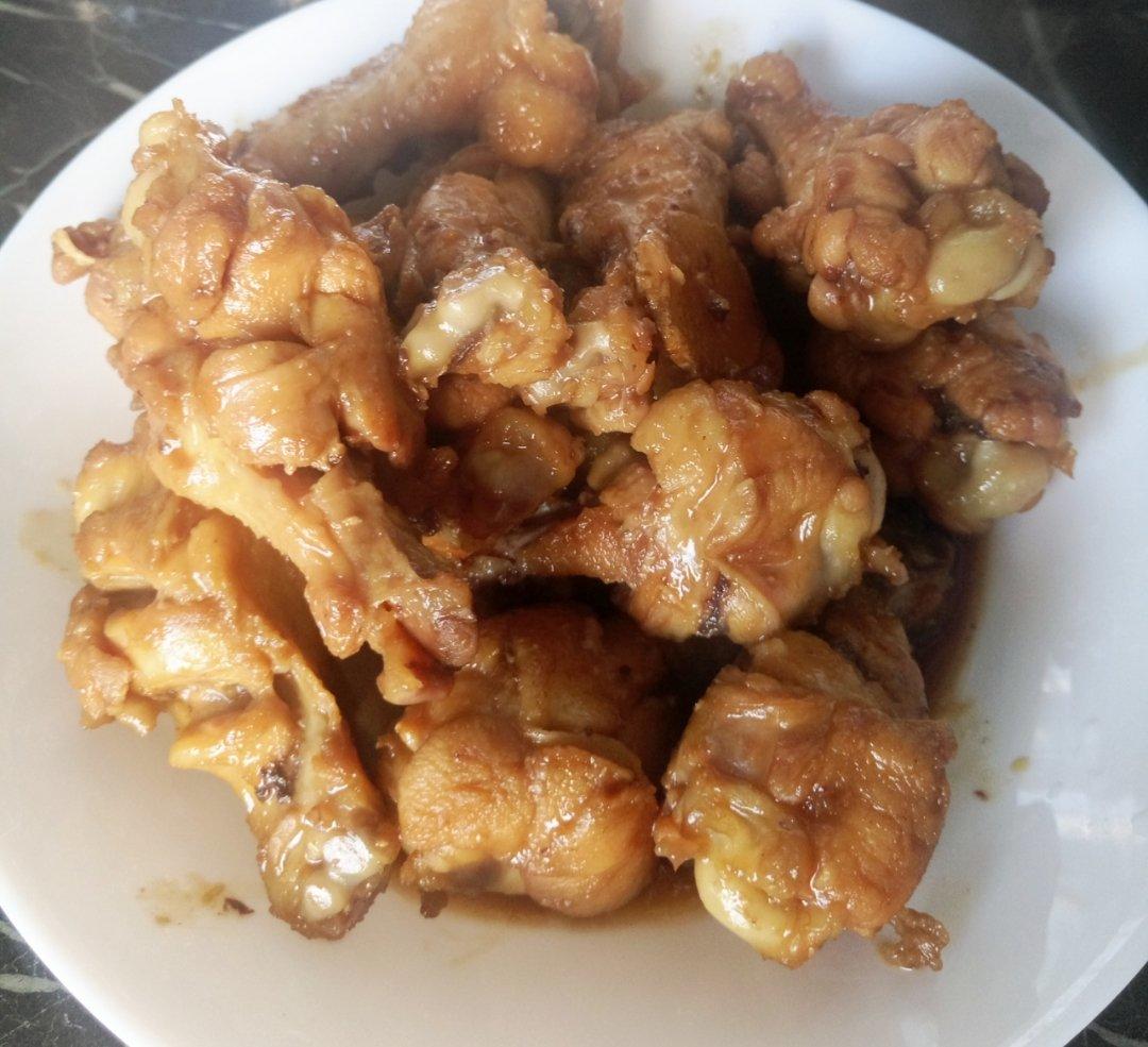 不炒糖色的红烧鸡翅根
