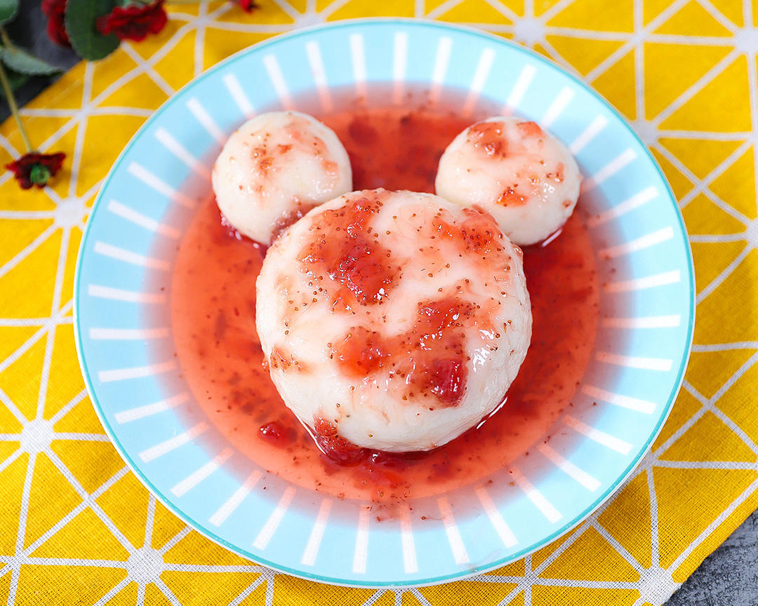 草莓山药泥的做法