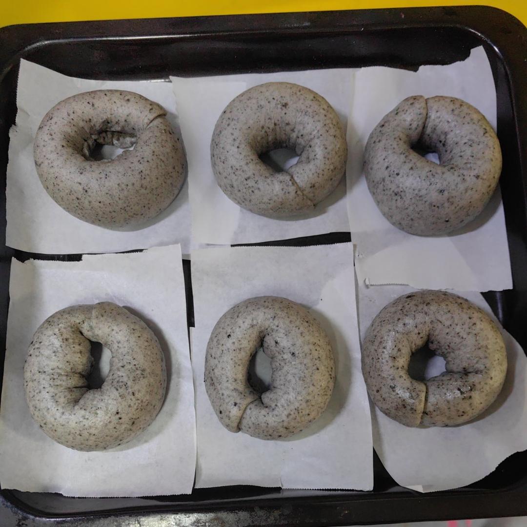 🥯黑芝麻奶酥贝果｜双重黑芝麻！配方和教程！