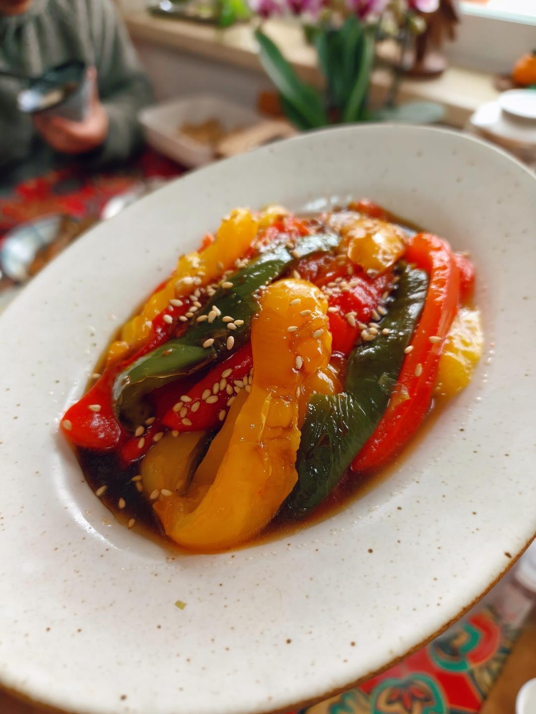 有手就能做的烤彩椒