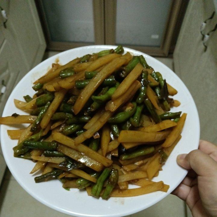 豆角炖土豆极简版💜