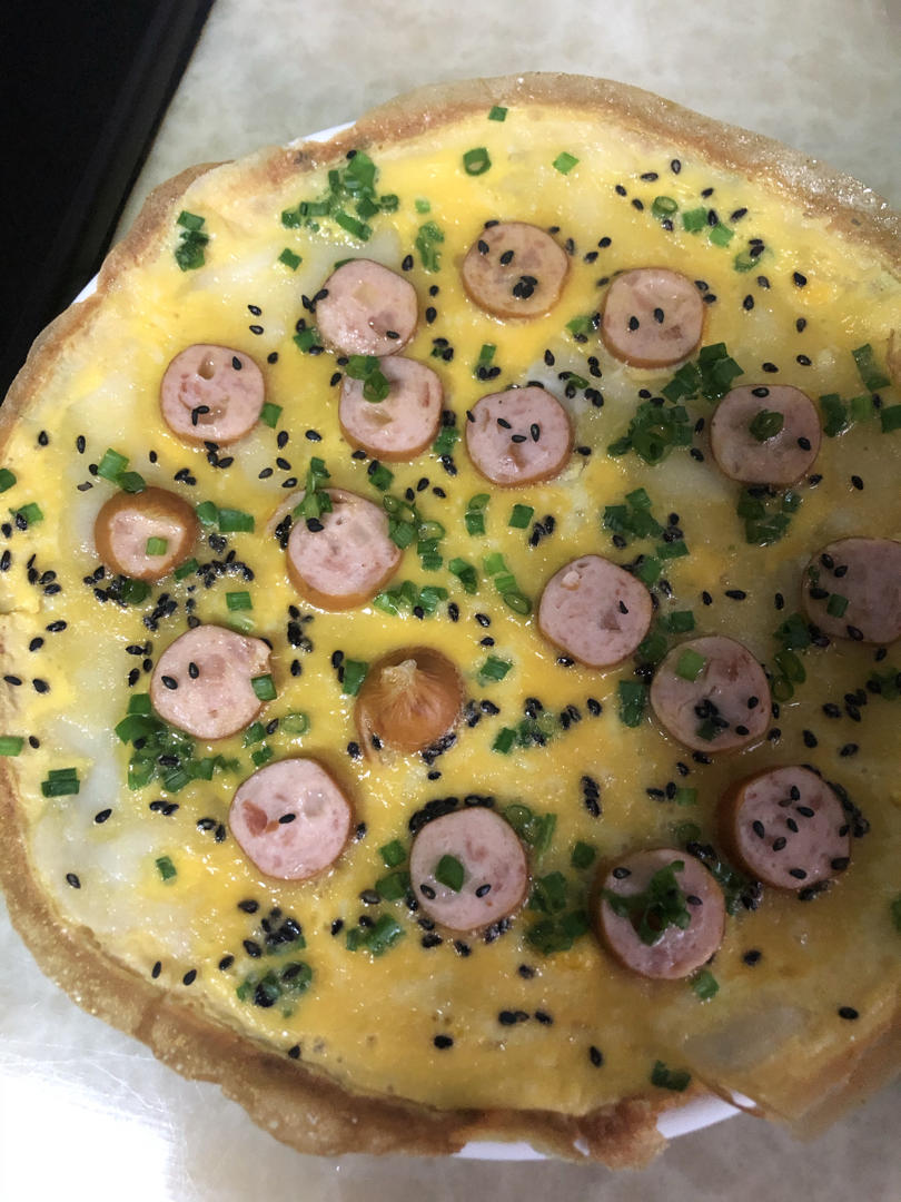 鸡蛋卷饼 简单早餐 不揉面