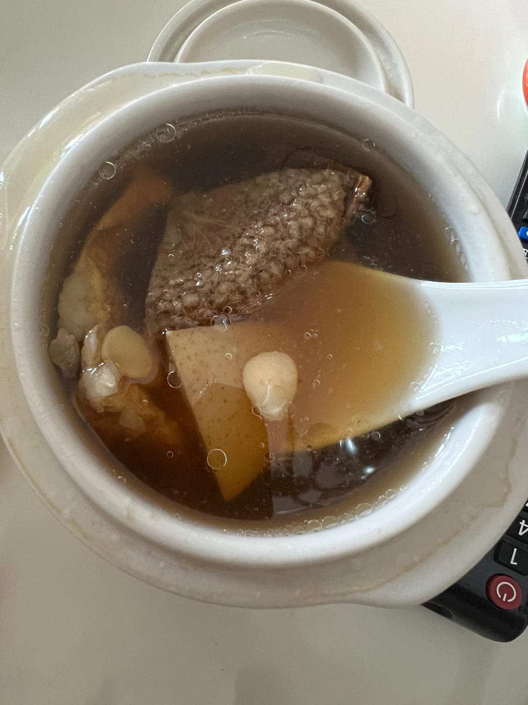 陈皮杏仁川贝蒸瘦肉汤