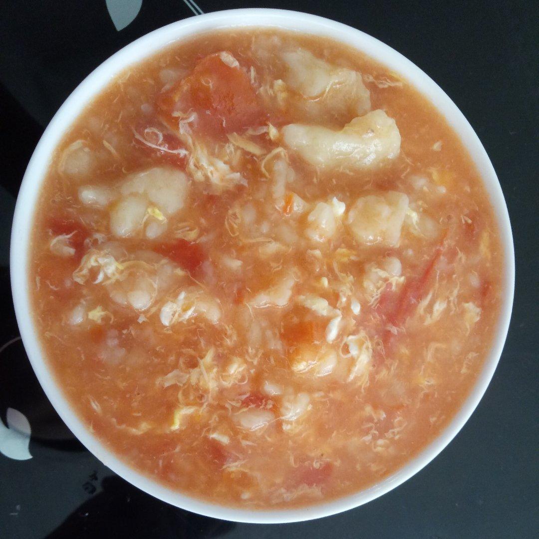 西红柿鸡蛋疙瘩汤