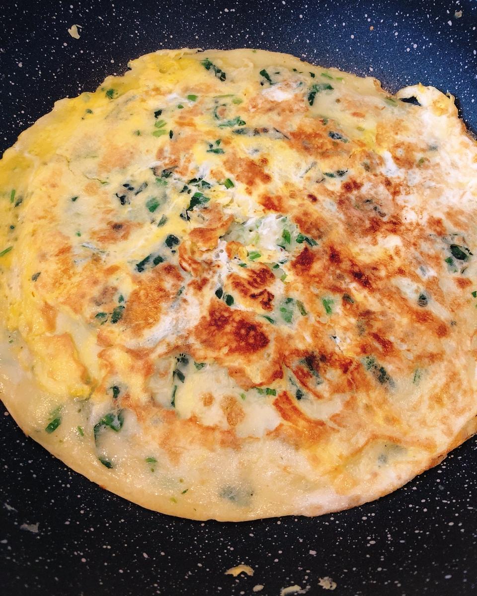 菠菜鸡蛋饼