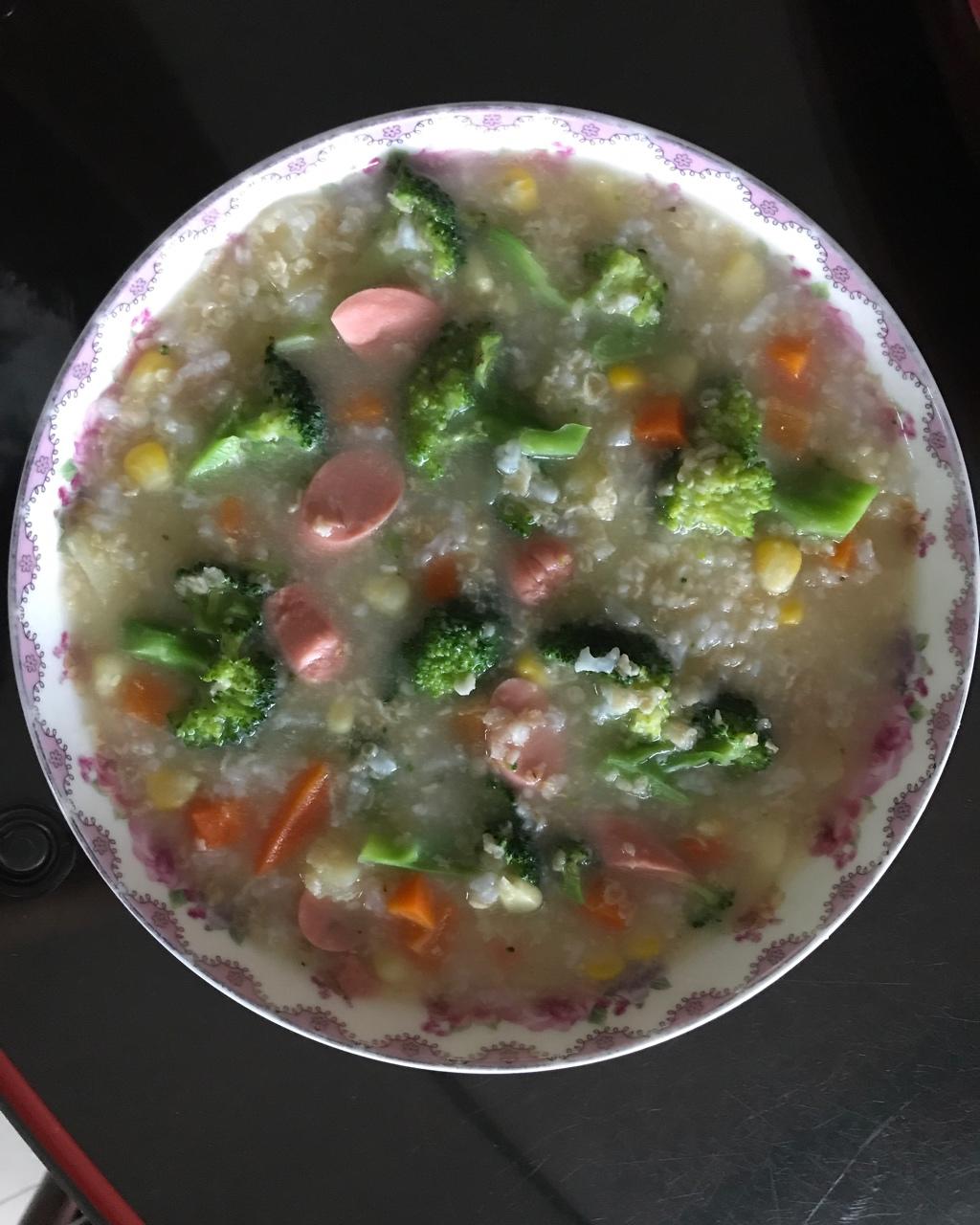 蔬菜玉米麦片粥